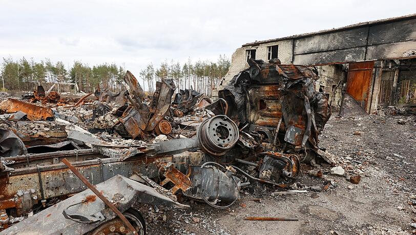 Ein ehemaliger Stützpunkt der russischen Besatzer im Nordosten der Ukraine (Isjum).