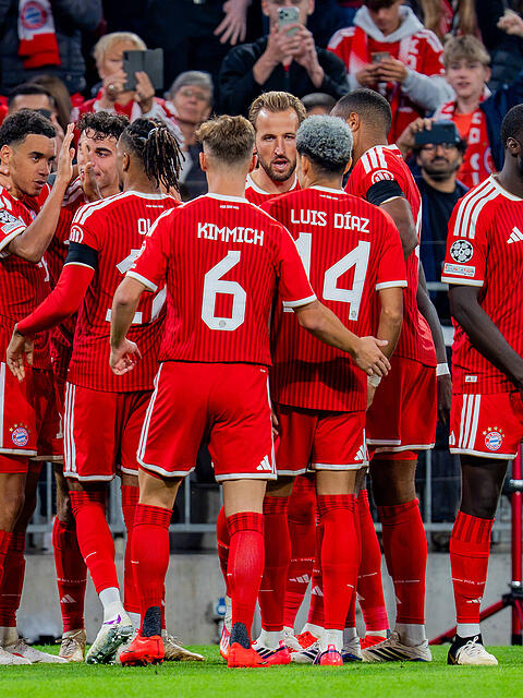 Traf f&uuml;r den FC Bayern zum 1:0: Jamal Musiala (links).