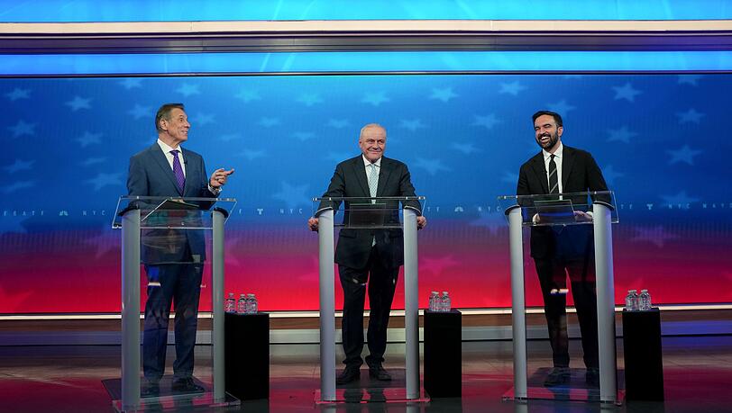 Cuomo, Sliwa, Mamdani: Die drei Kandidaten, die Bürgermeister von New York werden wollen. (Archivbild) Cuomo, Sliwa, Mamdani: Die drei Kandidaten, die Bürgermeister von New York werden wollen. (Archivbild)
