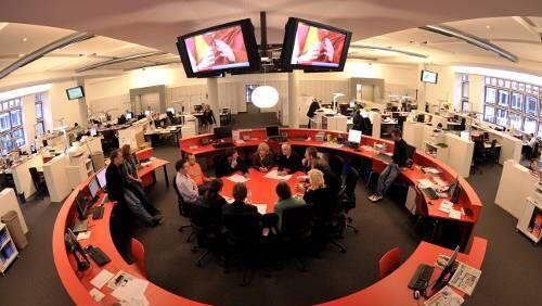 Blick in den Newsroom der Abendzeitung