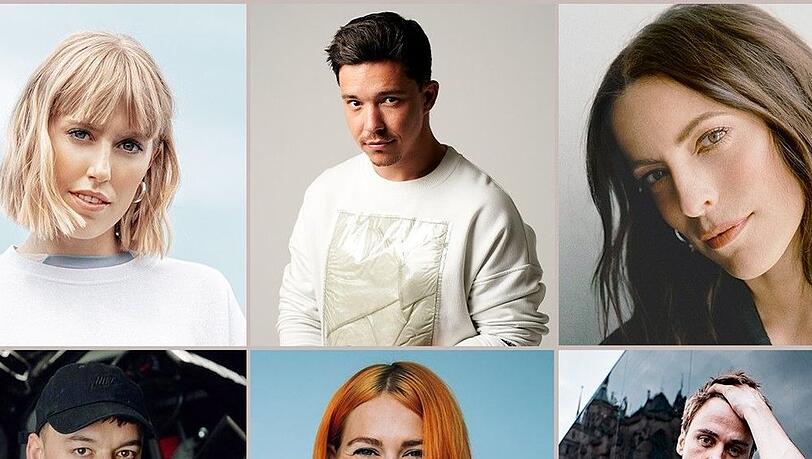 Oben: LEA, Nico Santos, Stefanie Kloß, Johannes Oerding (v.l.n.r.), darunter: Montez, Alli Neumann, Clueso (v.l.n.r.): Die Teilnehmerinnen und Teilnehmer der "Sing meinen Song"-Jubiläumsstaffel. Oben: LEA, Nico Santos, Stefanie Kloß, Johannes Oerding (v.l.n.r.), darunter: Montez, Alli Neumann, Clueso (v.l.n.r.): Die Teilnehmerinnen und Teilnehmer der "Sing meinen Song"-Jubiläumsstaffel.