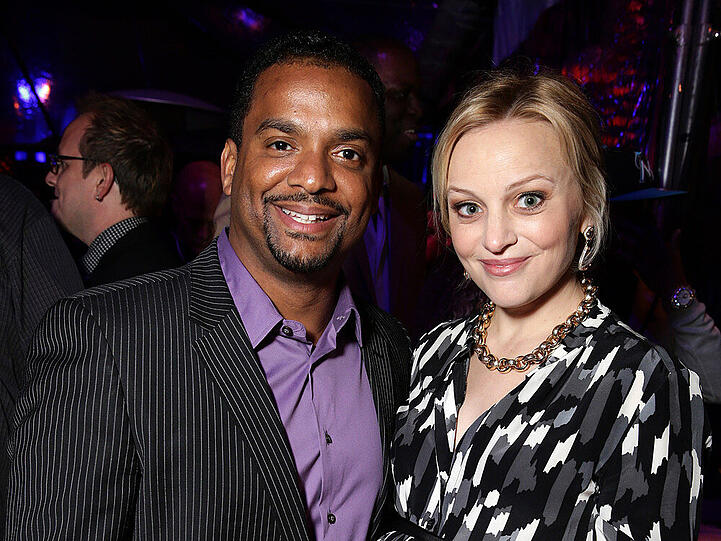 Alfonso Ribeiro mit seiner damals noch schwangeren Frau Angela Unkrich bei einer Premiere in Hollywood
