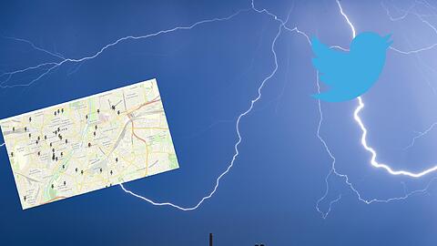 Ein heftiges Gewitter ging am Montagmorgen über München nieder.