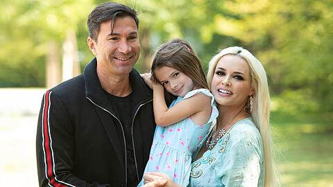 Daniela Katzenberger mit Lucas Cordalis und Tochter Sophia.