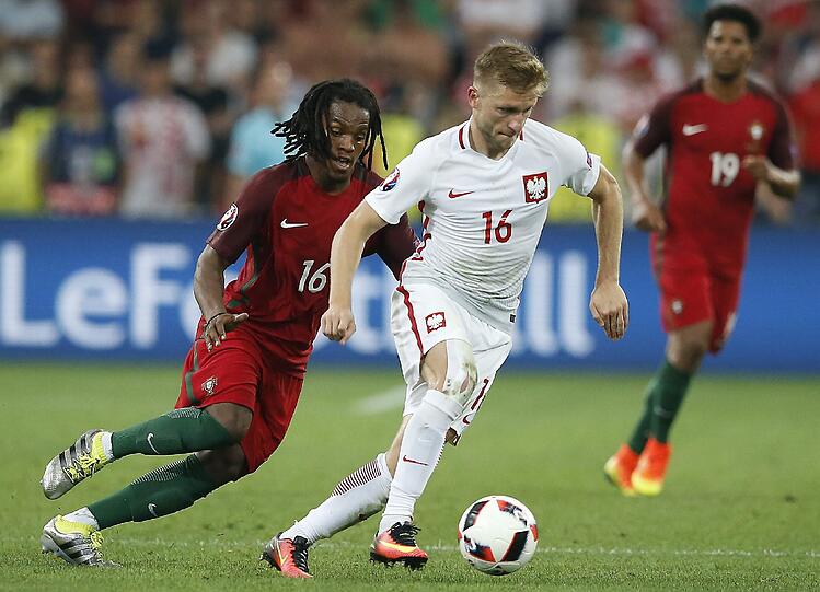 Renato Sanches legt im EM-Viertelfinalspiel gegen Polen eine Glanzleistung hin.