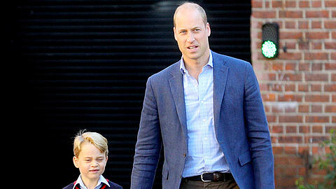 Prinz William mit seinem ältesten Sohn George