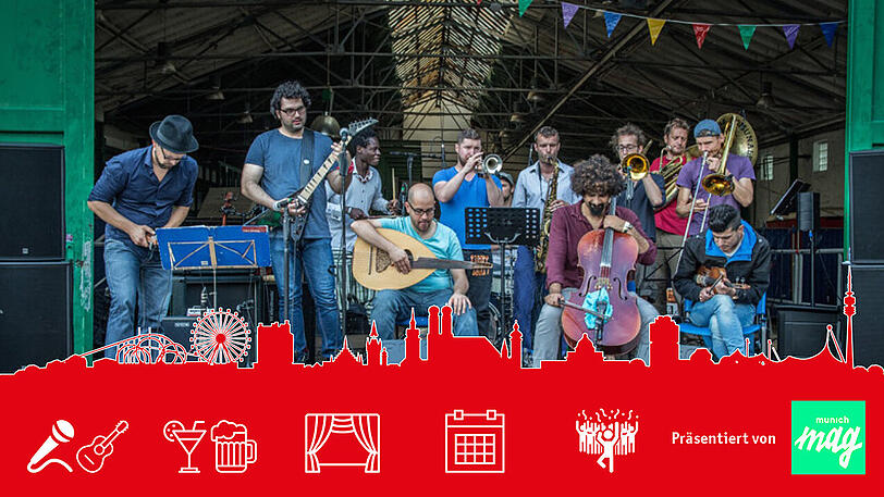 Verschiedene Gruppen, wie die Banda Internationale, spielen im Glockenbach