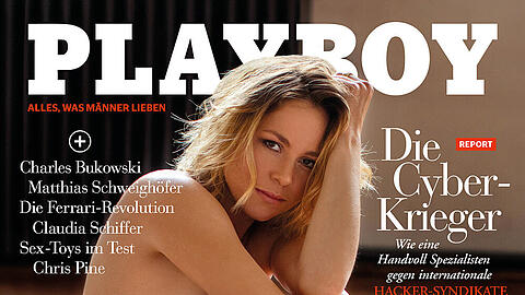Schauspielerin Franziska van der Heide ziert das September-Cover des Männermagazins "Playboy".