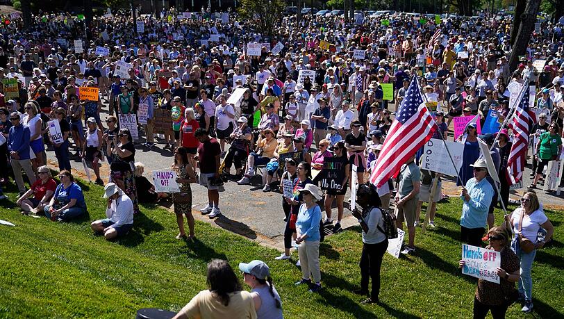 Auch in Charlotte im Bundesstaat North Carolina versammelten sich Demonstranten.