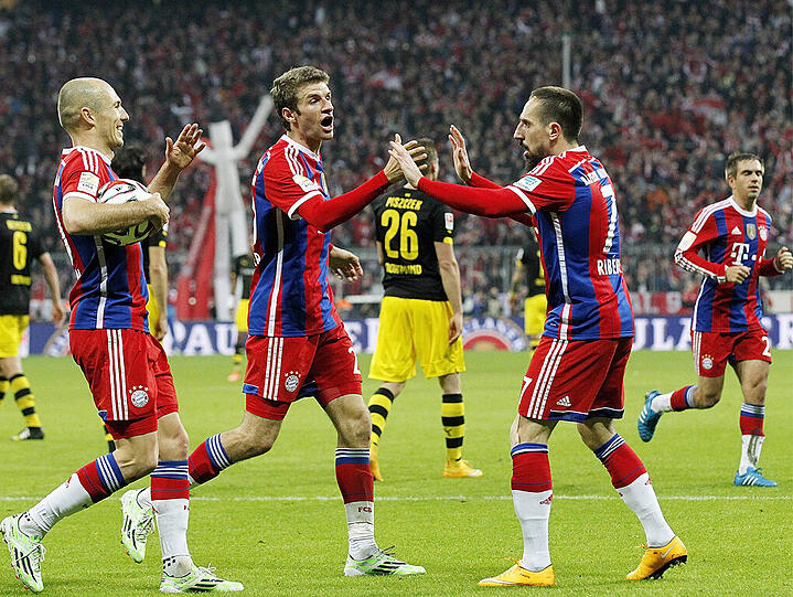 Ribéry und Robben bilden zumammen mit Müller ein torgefährliches Trio &ndash; wenn sie nicht gerade verletzt sind.