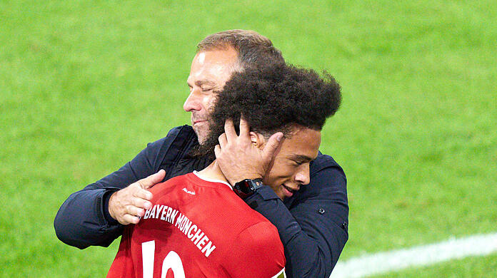 Könnten sich beim DFB wiedertreffen: Leroy Sané und Hansi Flick.