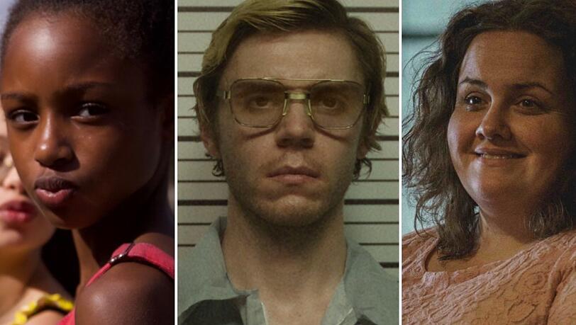 Szenenbilder aus den Netflix-Produktionen "Mignonnes", "Dahmer - Monster" und "Rentierbaby". Szenenbilder aus den Netflix-Produktionen "Mignonnes", "Dahmer - Monster" und "Rentierbaby".