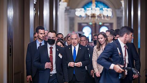 Israels Regierungschef Netanjahu ist derzeit in den USA.