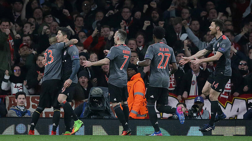 Arsenal London (07.03.2017) - Wie bereits im Hinspiel gewannen die Bayern deutlich mit 5:1!
