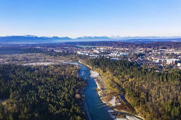 Ein Blick über Geretsried im Landkreis Bad Tölz-Wolfratshausen. Ein Blick über Geretsried im Landkreis Bad Tölz-Wolfratshausen.