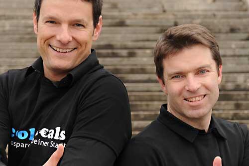 Die Gründer und Geschäftsführer von cooledeals.de: Thomas Bernik und Michael Stephan