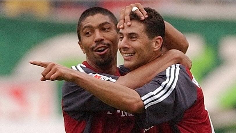 Einst gemeinsam im Dress des FC Bayern München: Giovanne Elber (l.) und Claudio Pizarro