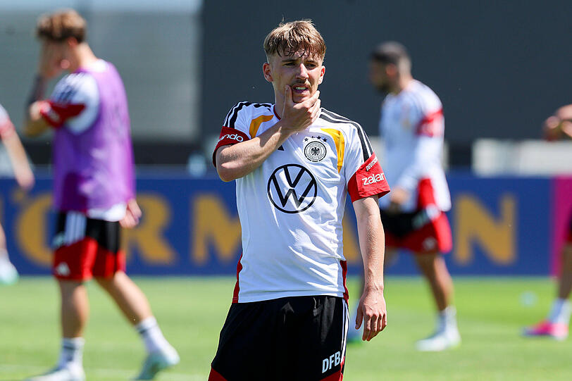 Vor seiner ersten WM: Lennart Karl vom FC Bayern. Vor seiner ersten WM: Lennart Karl vom FC Bayern.