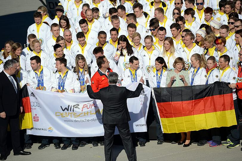 Sie sind wieder in München angekommen: Die Olympia-Stars aus Sotschi.