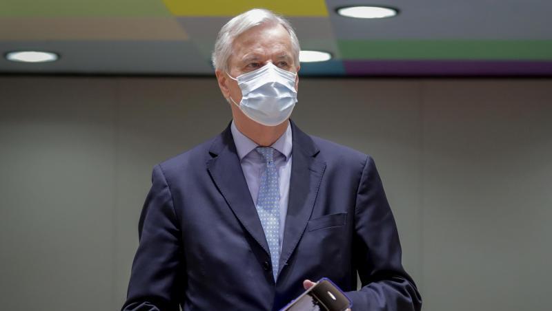 Michel Barnier, EU-Chefunterhändler für den Brexit, mit dem Brexit-Handelsabkommen.