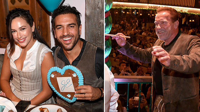 Während Elyas M'Barek seiner Frau Jessica zum ersten Mal die Wiesn zeigt, hat Arnold Schwarzenegger am Taktstock eine Gaudi
