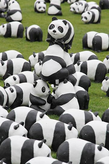 WWF Deutschland feiert 50-jähriges Bestehen: Die Panda-Skulpturen am Marienhof