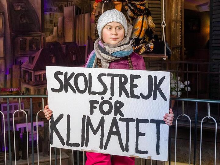 Die schwedische Klimaaktivistin Greta Thunberg als Wachsfigur auf der Hamburger Reeperbahn.