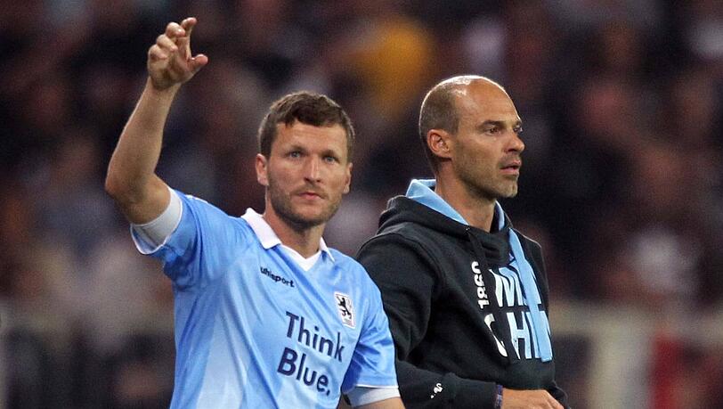 Muss noch kürzer treten: Benny Lauth (l.) mit Trainer Alexander Schmidt vom TSV 1860. Muss noch kürzer treten: Benny Lauth (l.) mit Trainer Alexander Schmidt vom TSV 1860.