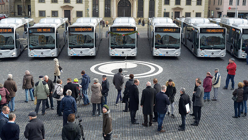 In Augsburg fahren keine Elektro-, sondern Erdgas-Busse &ndash; wie diese Modelle von Mercedes-Benz.