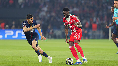 Stand gegen Paris Saint-Germain mit seinem Handelfmeter im Fokus: Alphonso Davies.
