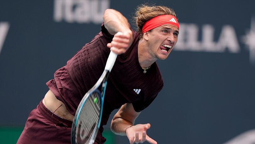 Alexander Zverev hat in Miami auch sein zweites Spiel gewonnen.