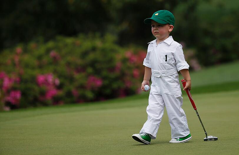 Früh übt sich: Liam Every, der Sohn von Golfprofi Matt Every, beim Masters in Augusta.