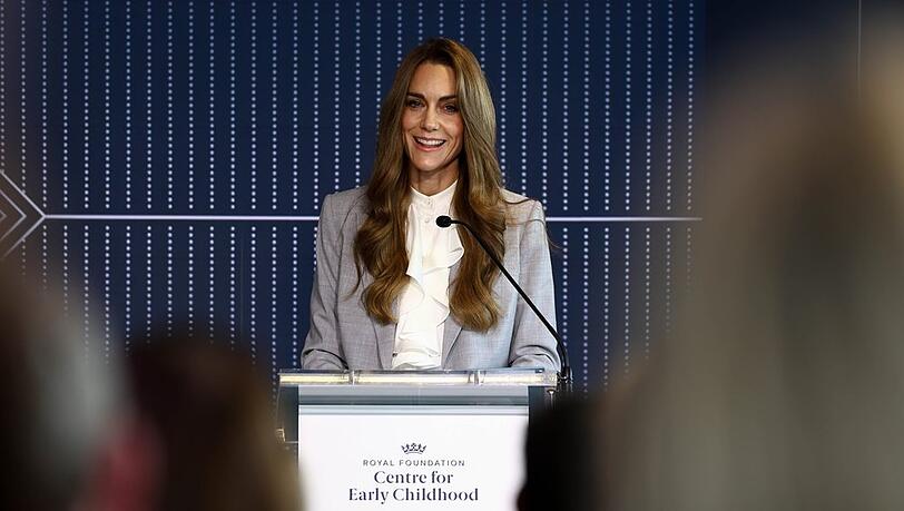 Prinzessin Kate hat am Dienstag ihre erste Rede seit zwei Jahren gehalten. Prinzessin Kate hat am Dienstag ihre erste Rede seit zwei Jahren gehalten.