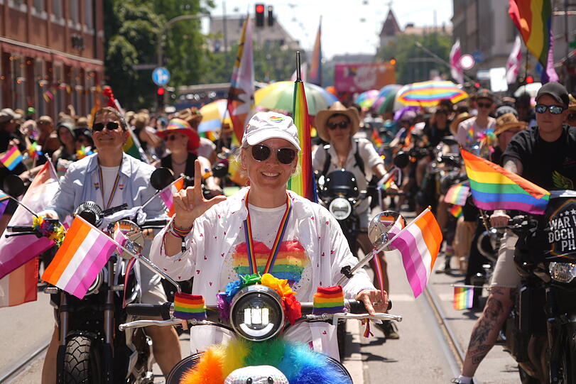 CSD-Parade in M&uuml;nchen.
