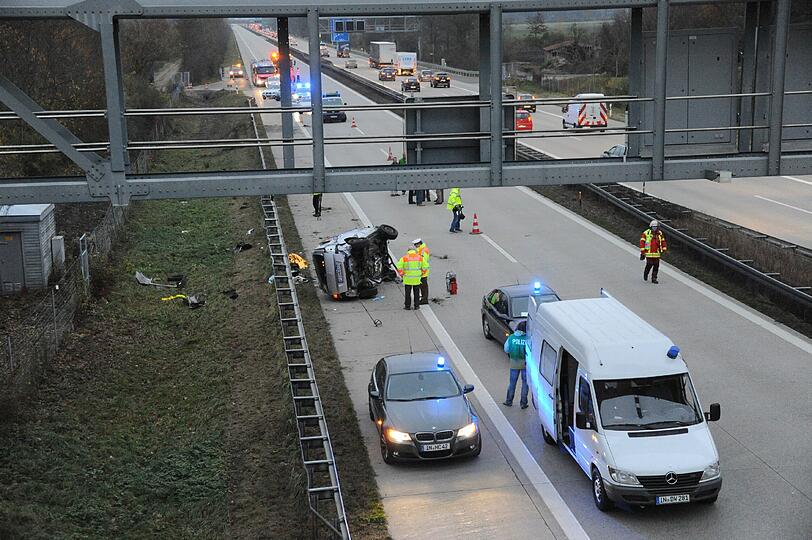 Die Unfallstelle auf der A 92 nahe Unterschleißheim.