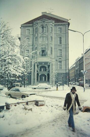1981: Berühmte Wandmalerei an der Zwinger-, Ecke Frauenstraße.