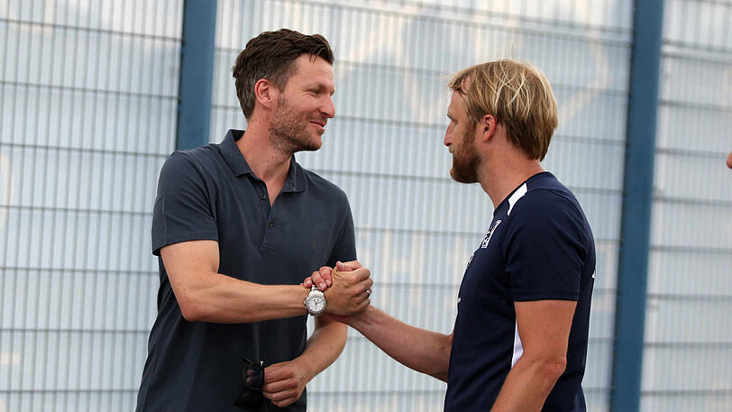 Spielten gemeinsam für den TSV 1860P: Benny Lauth (l.) und Daniel Bierofka.