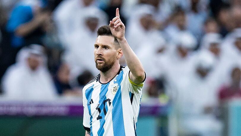 Argentiniens Lionel Messi gestikuliert.