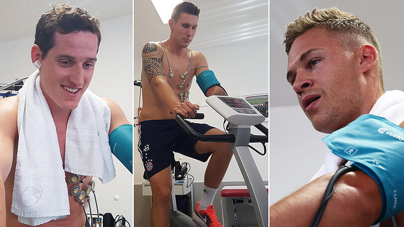 Medizincheck? Check! Sebastian Rudy, Niklas Süle und Joshua Kimmich.