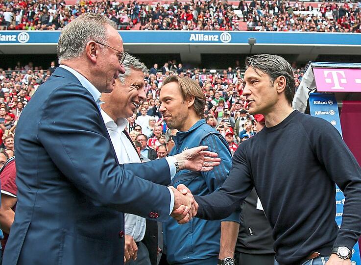 Distanziertes Verhältnis: Trainer Kovac und Vorstandsboss Rummenigge (l.).