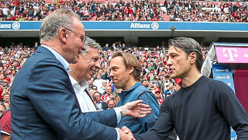 Distanziertes Verhältnis: Trainer Kovac und Vorstandsboss Rummenigge (l.). Distanziertes Verhältnis: Trainer Kovac und Vorstandsboss Rummenigge (l.).