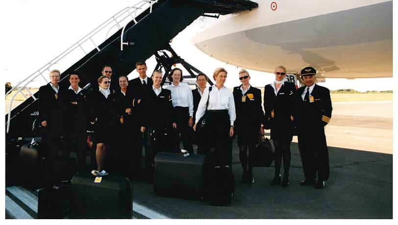 Die Crew des Flugs LH 408. Die Crew des Flugs LH 408.