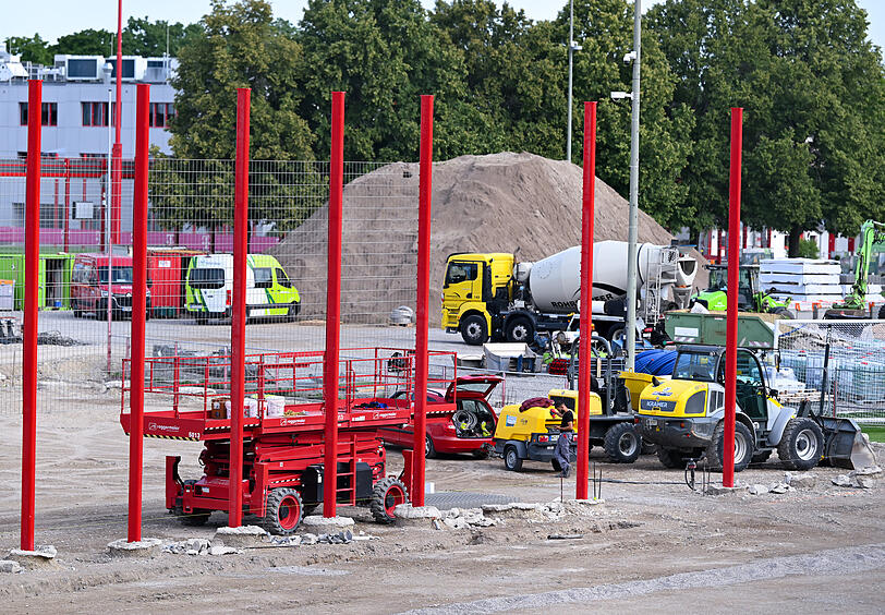 Die Gro&szlig;baustelle S&auml;bener Stra&szlig;e.
