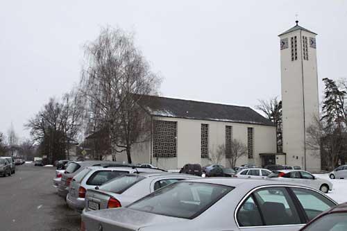 Die Herz-Jesu-Kirche in Garching/Alz