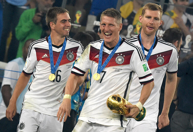 2014: bayerische Hauptdarsteller mit Lahm und Schweinsteiger.