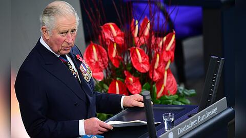König Charles III. bei seiner letzten Rede im Deutschen Bundestag im Herbst 2020 - damals noch als Prinz.