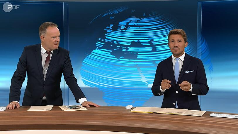 Lotto-Panne im "heute journal": ZDF blendet die falschen Zahlen ein.