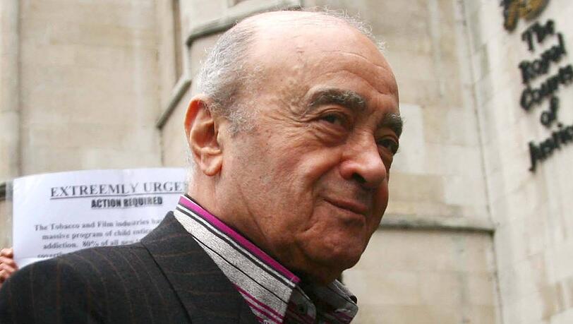 Mohamed Al-Fayed ist 2023 verstorben. Seit der Veröffentlichung einer Doku stehen zahlreiche schwere Vorwürfe gegen den Unternehmer im Raum.
