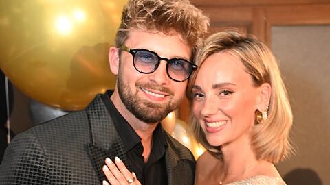 Dominik Stuckmann und Anna Rossow zeigten sich gl&uuml;cklich bei der Gala "10 Jahre The Frankfurter".