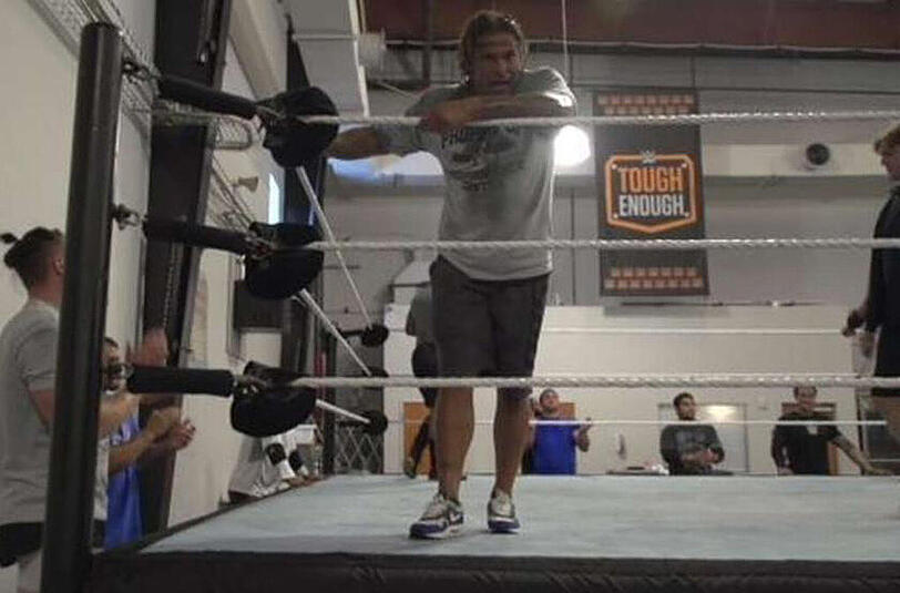 Der Fotobeweis: Wrestling-Nachwuchsinstructor Robby Brookside twitterte das Bild - inzwischen wurde der Tweet gelöscht.